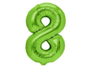 Balon foliowy "cyfra 8", zielona, 100 cm