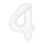 Balon foliowy "cyfra 4", biała, 100 cm