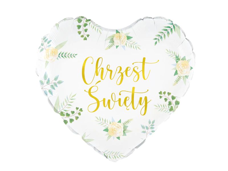 Balon foliowy, Chrzest Święty - Eukaliptus, 45 cm (18 cali)