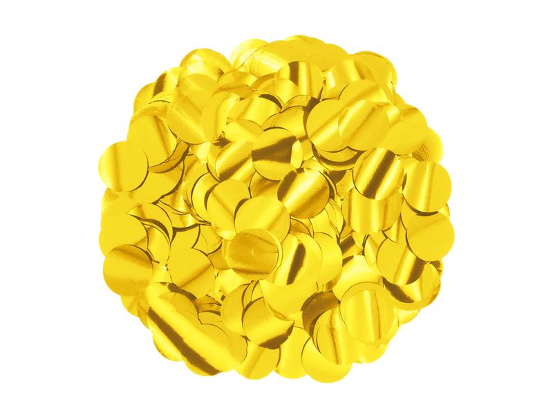 Konfetti foliowe, złote kółka, 15 g