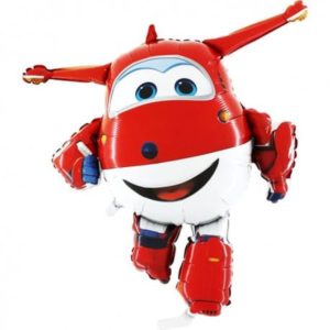 Balon foliowy "Super Wings: Jett", czerwony, 24 cale