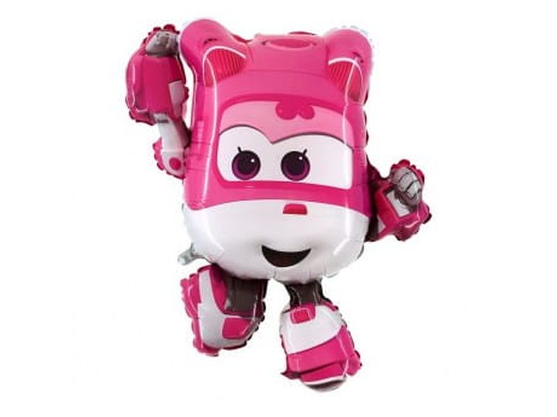 Balon foliowy "Super Wings: Dizzi", różowy, 24 cale