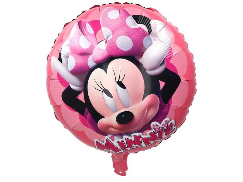 Balon foliowy „Myszka Minnie, różowy - okrągły”, 45 cm (18 cali)