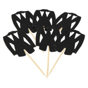 Pikery dekoracyjne, Garnitur, czarne, 6 szt.