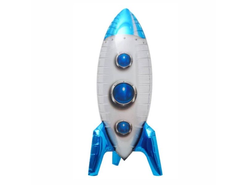 Balon foliowy "Rakieta 3D", 75 cm x 68 cm