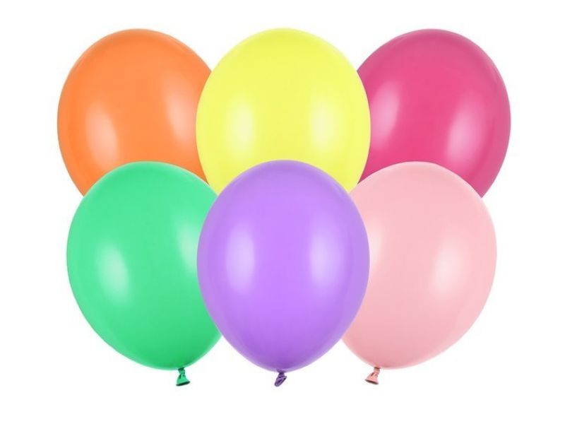 Balony lateksowe, Pastelowe Mix (żywe), 23 cm (10 cali), 50 szt.