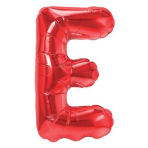Balon foliowy „litera E”, czerwona, 40 cm