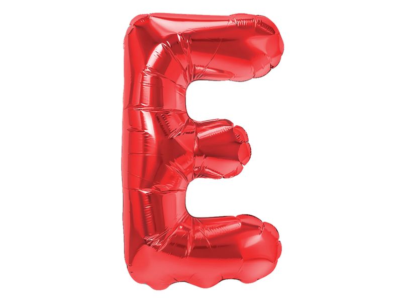 Balon foliowy „litera E”, czerwona, 40 cm