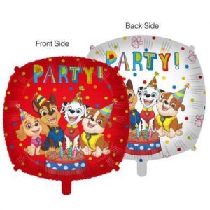 Balon foliowy „Psi Patrol (Paw Patrol): Impreza (Party) - dwustronny”, 45 cm (18 cali)