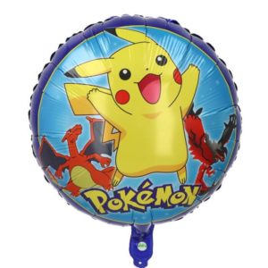 Balon foliowy „Pokemon: Pikachu”, niebieski, 45 cm (18 cali)