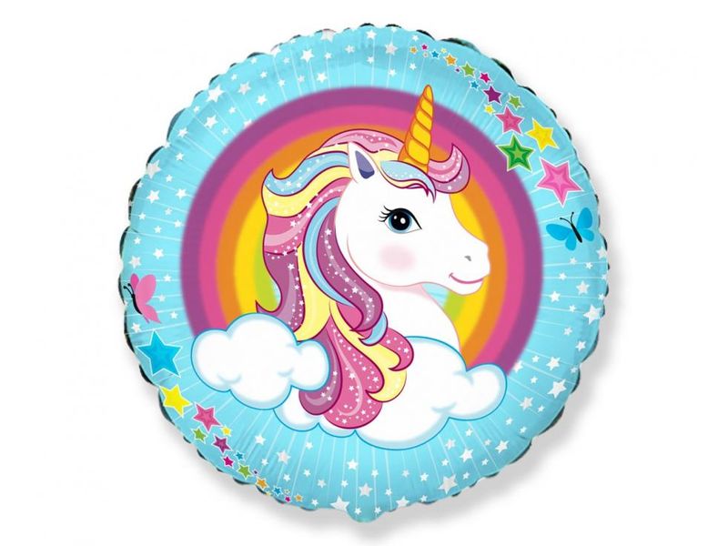 Balon foliowy „Jednorożec, blue”, 45 cm (18 cali)