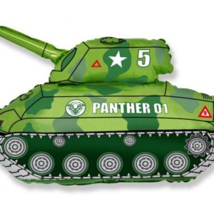 Balon foliowy "Czołg", zielony, 24 cale