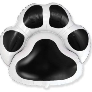 Balon foliowy "Łapka", czarny, 24 cale