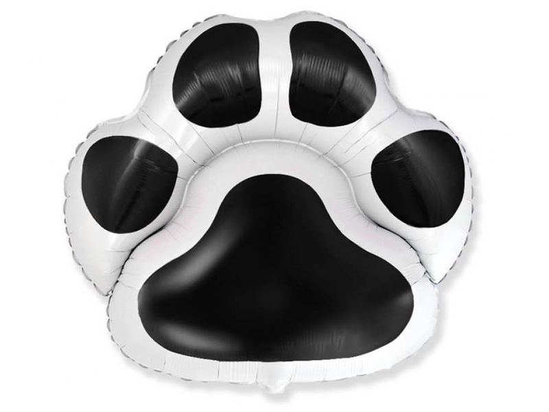 Balon foliowy "Łapka", czarny, 24 cale