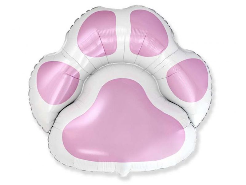 Balon foliowy "Łapka", różowy, 24 cale