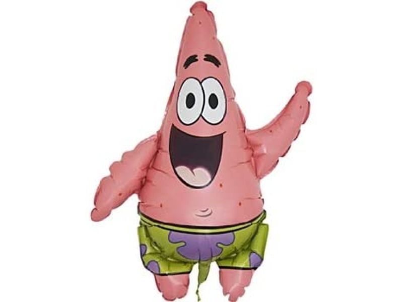 Balon foliowy „Patryk Rozgwiazda (Patrick Star)”, 90 cm x 80 cm