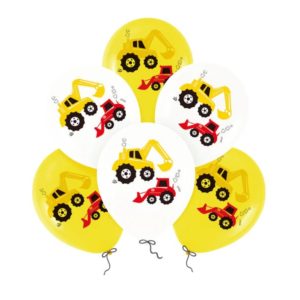Zestaw balonów "Koparka, Spychacz", 12 cali, 6 szt.