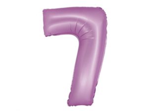 Balon foliowy "cyfra 7", lawendowa mat, 78 cm