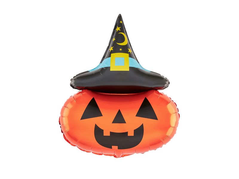 Balon foliowy "Dynia w kapeluszu Halloween", 64 cm x 88 cm