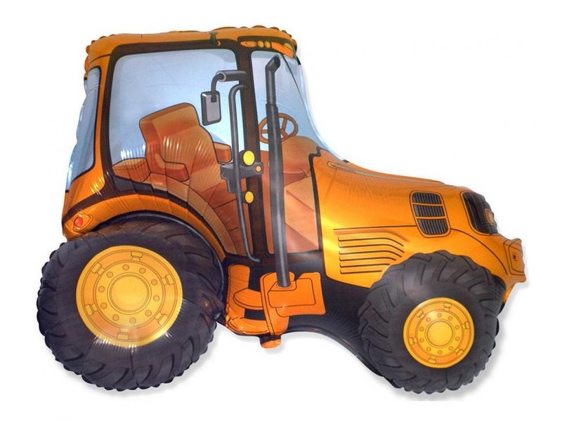 Balon foliowy "Traktor", pomarańczowy, 24 cale