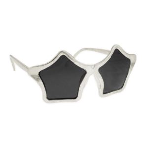 Okulary imprezowe, Gwiazdki, srebrne