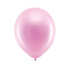 Balony lateksowe "Rainbow" metaliczne, różowy, 23 cm (10 cali), 100 szt.