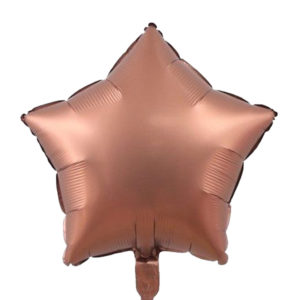 Balon foliowy gwiazda, czekoladowy, 45 cm (18 cali)