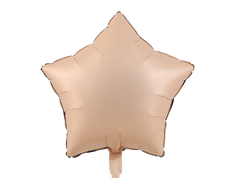 Balon foliowy gwiazda, karmelowy, 45 cm (18 cali)