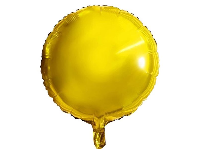 Balon foliowy krążek (pastylka), złoty, 45 cm (18 cali)
