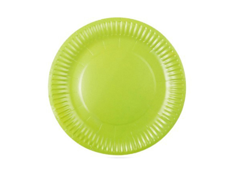Talerzyki, jednokolorowe VP, zielone, 18 cm, 6 szt.