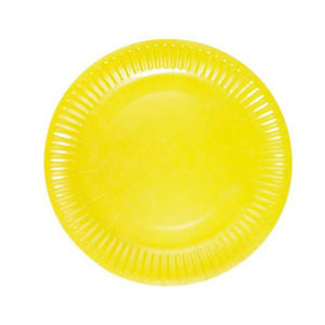 Talerzyki, jednokolorowe VP, żółty, 18 cm, 6 szt.