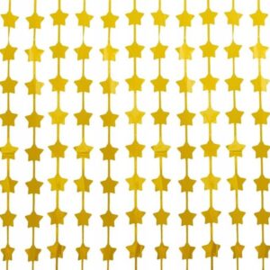 Kurtyna imprezowa, gwiazdy, złota, 100 cm x 200 cm