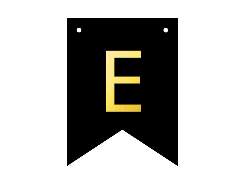 Baner DIY, 16 cm, czarny, literka "E"