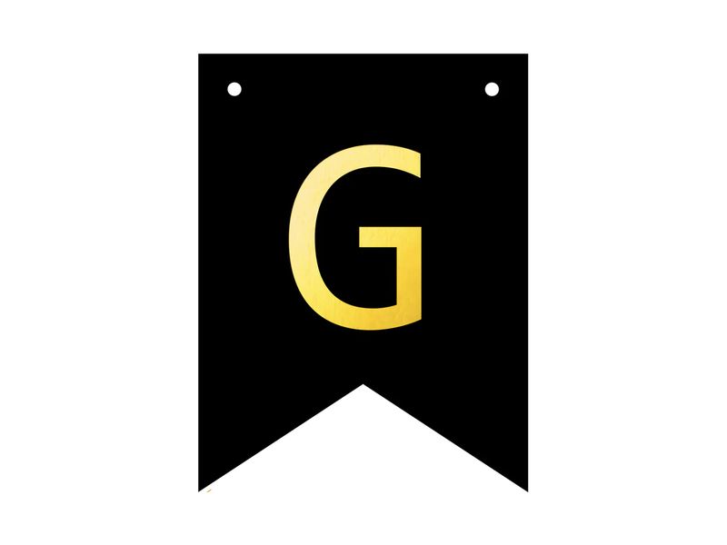 Baner DIY, 16 cm, czarny, literka "G"