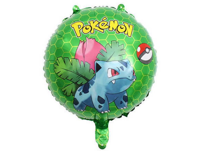 Balon foliowy „Pokemon - Ivysaur”, zielony, 45 cm (18 cali)