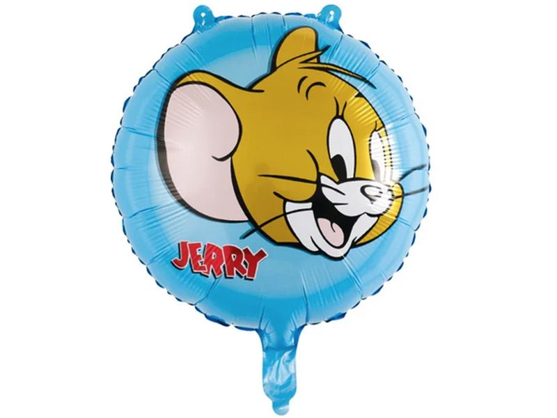 Balon foliowy „Tom i Jerry - Mysz Jerry”, niebieski, 45 cm (18 cali)