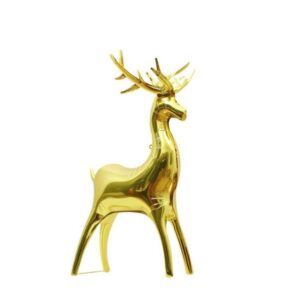 Stojący balon foliowy, "Renifer", złoty, 81 cm x 50 cm