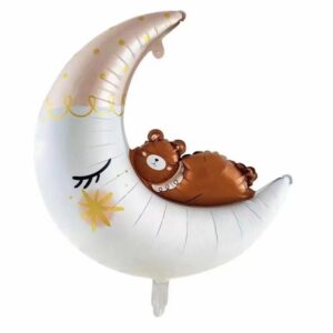 Balon foliowy "Księżyc z misiem", 76 cm x 86 cm