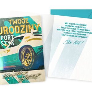 Karnet / Kartka "Urodziny (męskie, auto)", DK-1078