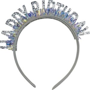 Opaska na głowę, Happy Birthday, srebrny