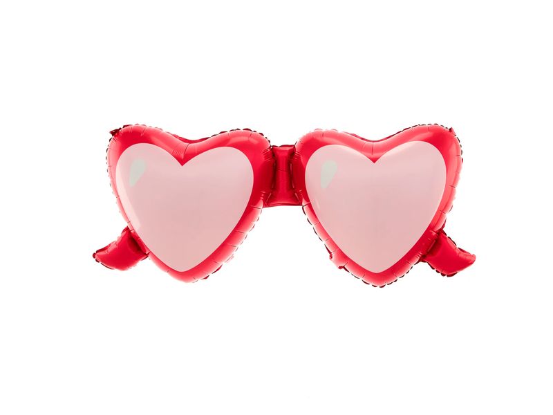Balon foliowy "Miłosne okulary", 110 cm x 45.5 cm