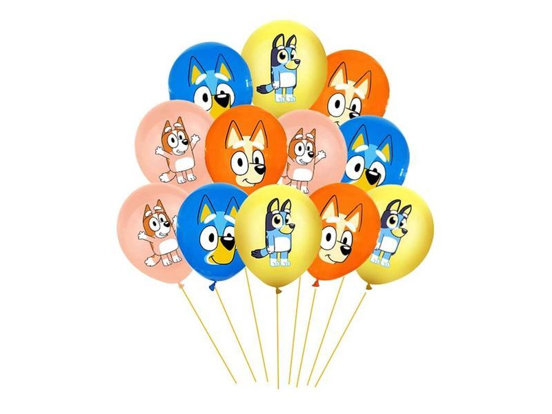 Zestaw balonów "Bluey", 12 cali, 12 szt.