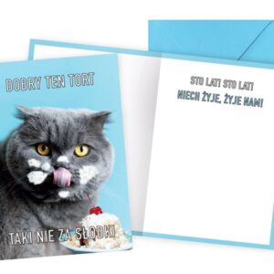 Karnet / Kartka "Urodziny (sto lat, kot)", PP-2272