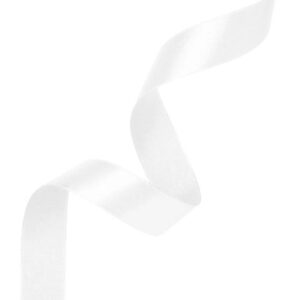 Wstążka satynowa, 12 mm, 23 m, biała