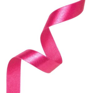 Wstążka satynowa, 12 mm, 23 m, ciemno różowa