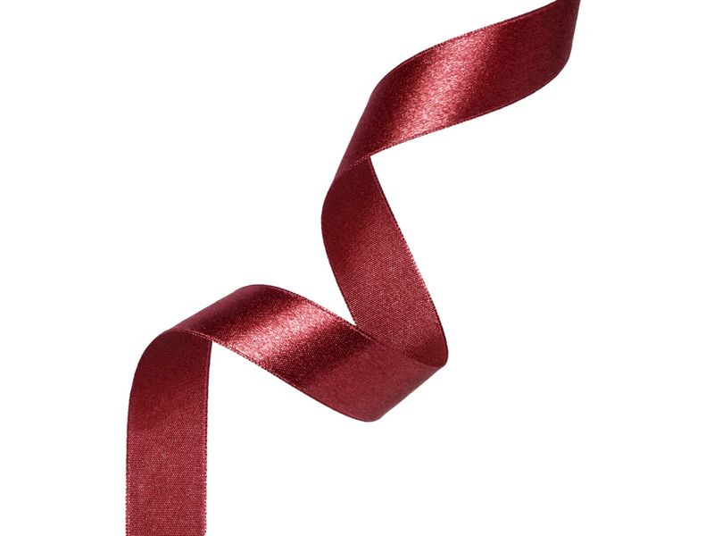 Wstążka satynowa, 12 mm, 23 m, burgundowa