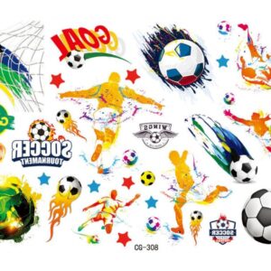 Tatuaże zmywalne, UA, CG308, Piłka nożna (Football, Goal)