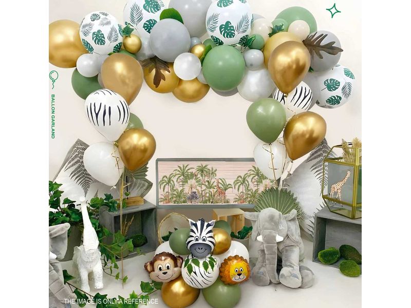 Girlanda balonowa (zestaw), Safari, 78 szt.
