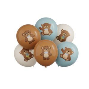 Zestaw balonów "Miś, Misiek", 12 cali, 6 szt.