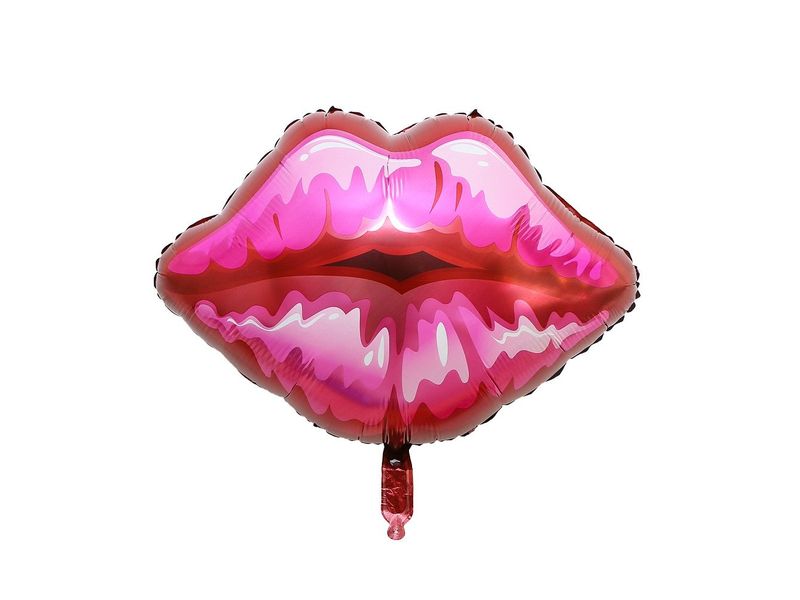 Balon foliowy "Usta", 77 cm x 73 cm